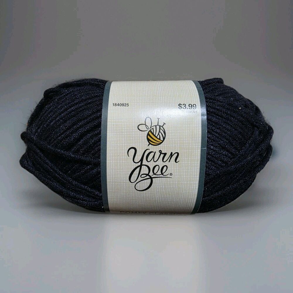 Yarn Bee Comfy Classic Yarn Skein Navy Blue 3.5 oz Nylon Blend 150 Yards NEW